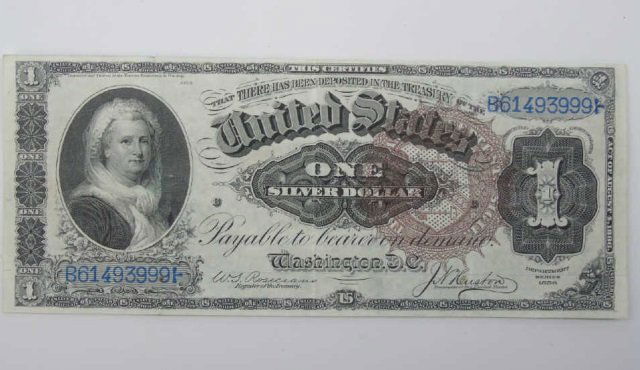 US Currency American Series of 1886 $1 Bill (1 of 5)