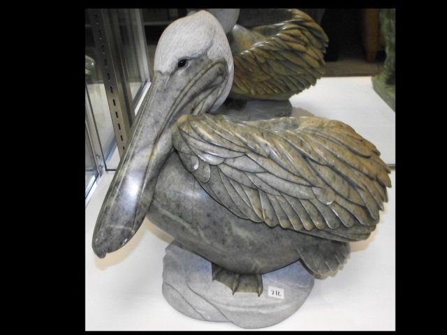 Michael Lord - Inuit Style Stone Pelican Statue (1 of 3)