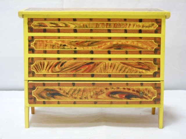 Faux Painted Miniature Blanket Chest (1 of 6)