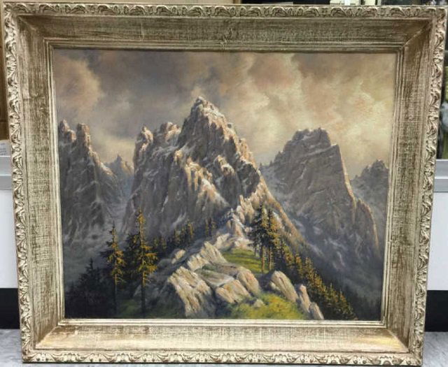 Ehrlich - Framed German Alpine Landscape Painting (1 of 4)