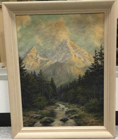 Ehrlich - Framed German Alpine Landscape Painting (1 of 4)