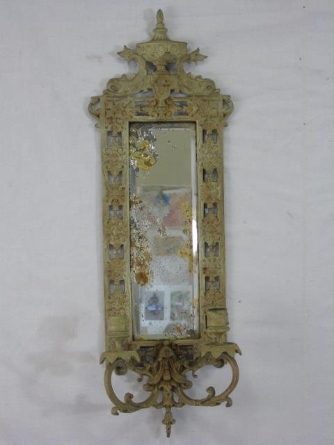 Bradley Hubbard Gilt Metal Mirror Sconce w/ Urn (1 of 3)