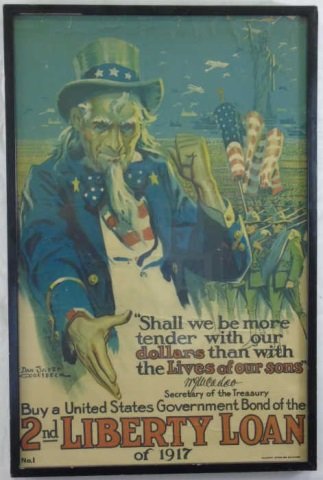 Groesbeck- Uncle Sam 2nd Liberty Bond Poster Litho (1 of 3)