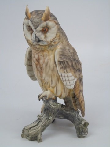 Kaiser Painted Porcelain Bisque Owl (1 of 4)