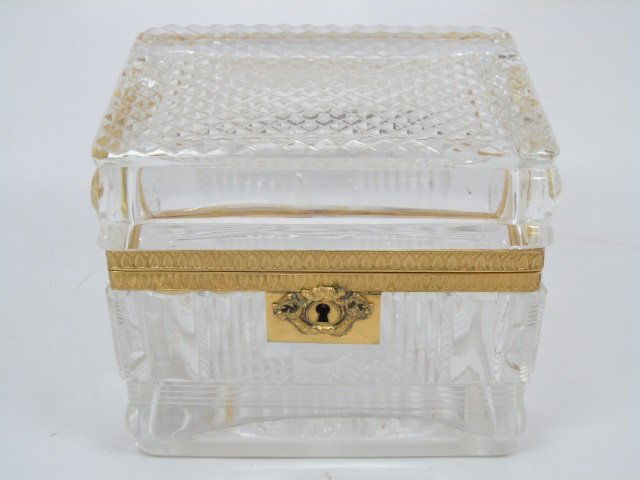 Antique Cut Crystal French Dresser Box (1 of 3)