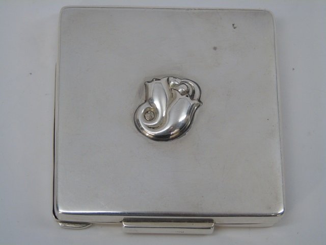 2 Sterling Items, Cuff Bracelet Vintage Compact (1 of 8)