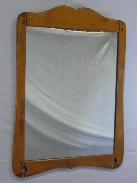Antique Wood Custom Made Pine Mirror (1 of 2)