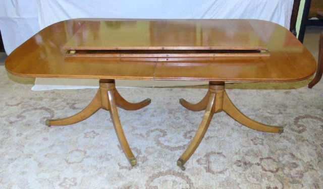 Sheraton Style Double Pedestal Dining Table (1 of 4)