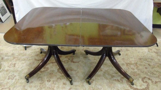 Sheraton Mahogany 2 Pedestal Dining Table (1 of 3)