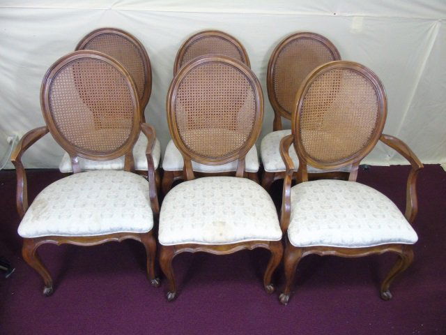 6 Cane Back Mahogany Dining Chairs (1 of 5)