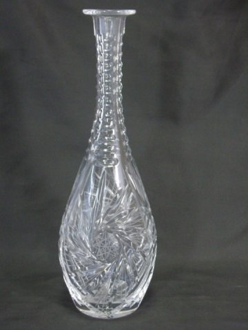 Large Heavy Cut Crystal Decanter Bottle (1 of 3)