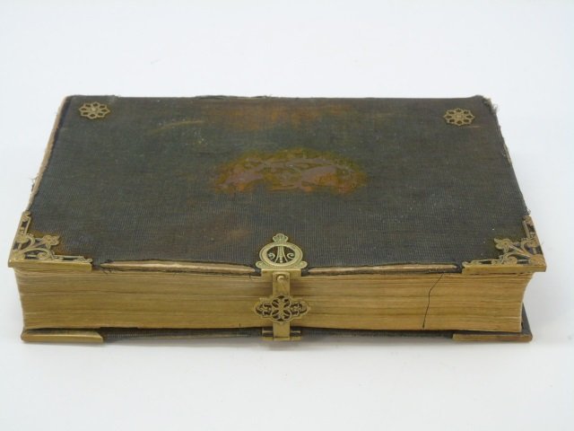 Antique 1912 Gilt Ormolu Mount Polish Prayer Book (1 of 6)
