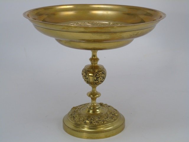 Antique Continental Bas Relief Ormolu Tazza (1 of 5)