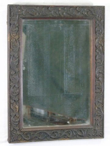 Antique Carved Mahogany Mirror (1 of 2)