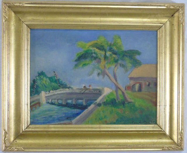 Dan Gottschalk- Oil Painting Landscape w/ Bridge (1 of 3)