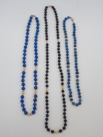 Lapis Lazuli, Onyx & 14kt Yellow Necklace Strands (1 of 10)