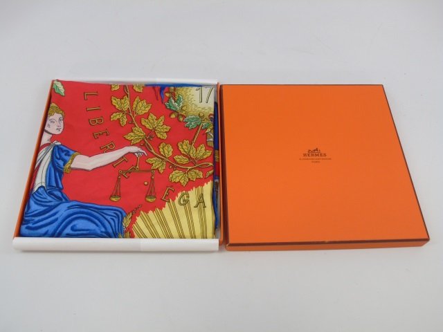 Hermes Silk Scarf, Liberte, Republique Francaise" (1 of 5)