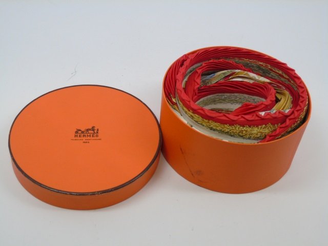 Hermes  Accordion Pleated Silk Scarf Sanssouci (1 of 9)