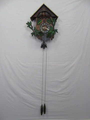Vintage Hand Carved Black Forest Cuckoo Clock (1 of 5)