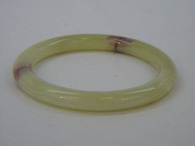 Chinese Carved Jadeite Bracelet (1 of 2)