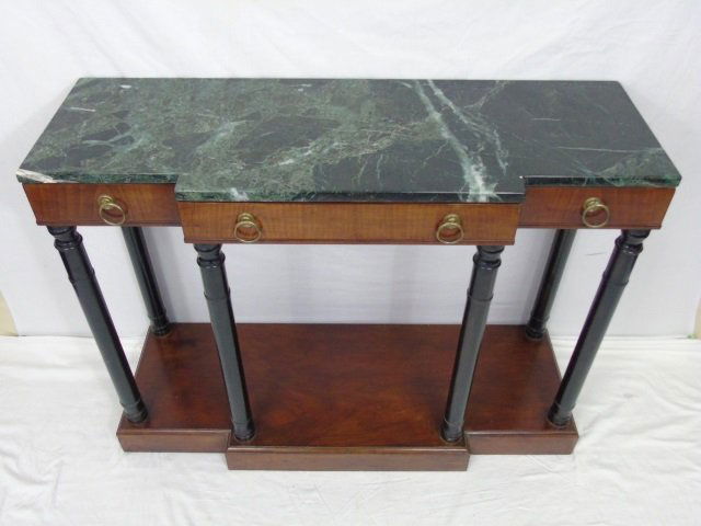 Neo-Classical Mahogany Console Table w/ Marble Top (1 of 5)