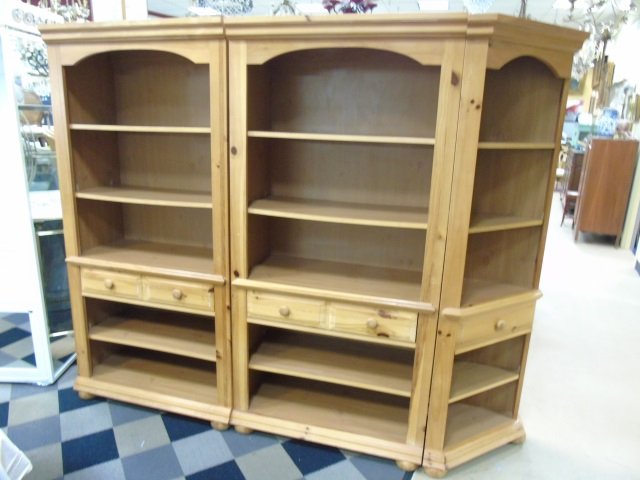 Custom Contemporary Three Piece Pine Bookcase (1 of 4)