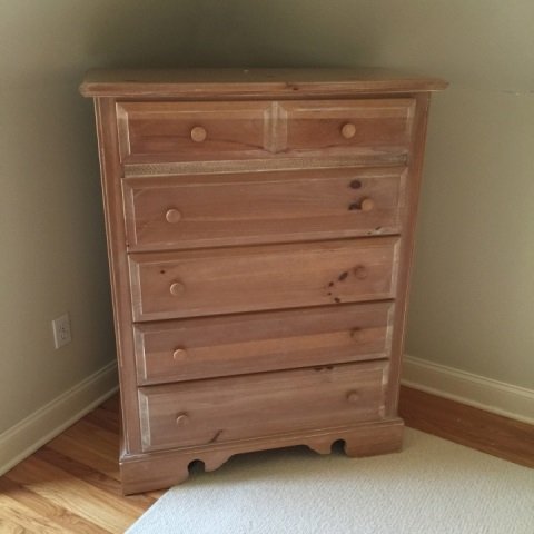 Contemporary Pickled Pine Tall Chest of Drawers (1 of 2)