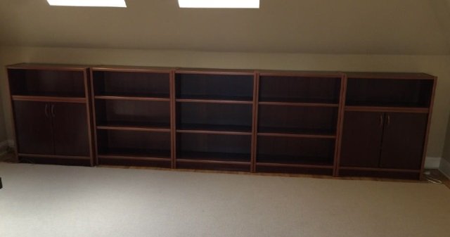 Five Piece Mid Century Office Book Shelf Unit (1 of 3)