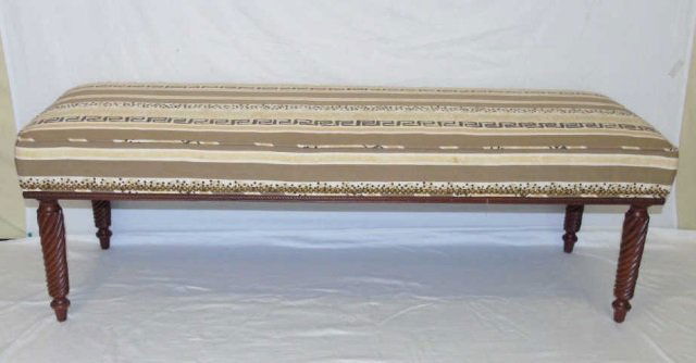 Contemporary Traditional Barley Twist Leg Bench (1 of 2)