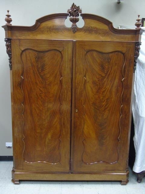 Antique 19th C French Country Mahogany Armoire (1 of 6)