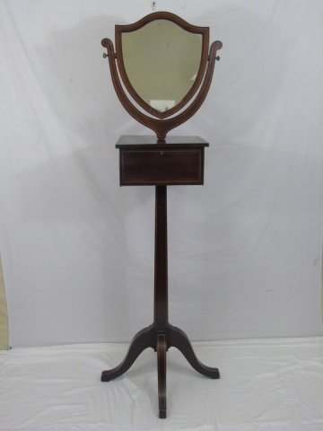 Antique 19th C Victorian Mahogany Shaving Stand (1 of 5)