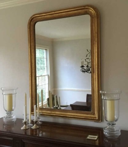 Antique Louis Philippe Style Gilt Wood Mirror (1 of 3)