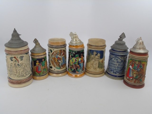 7 Vintage German Beer Steins Peter Simon Gerz (1 of 9)
