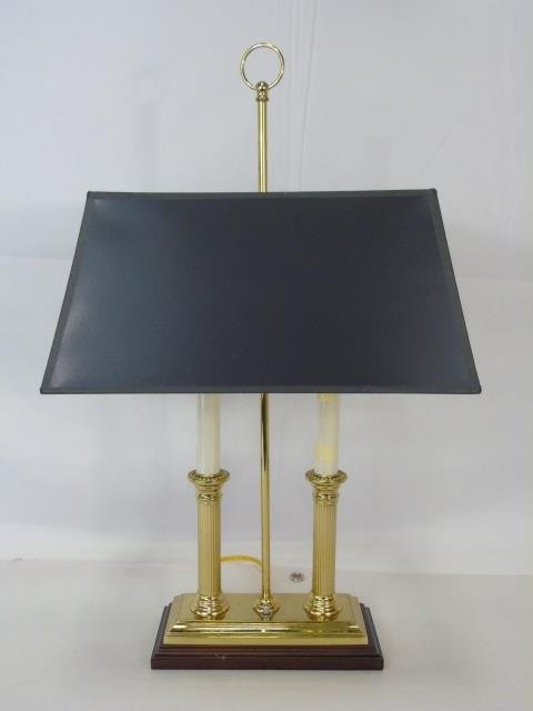 Vintage Gilt Metal Bouillotte Table Lamp (1 of 3)