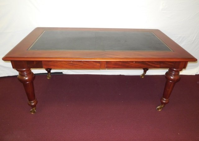 Leather-Top Ralph Lauren Mahogany Writing Table (1 of 6)