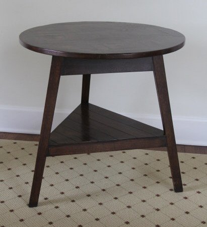 Round Top Table w Triangular Shelf & Three Legs (1 of 5)