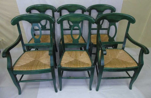 6 Contemporary Dining Chairs Rush Seats (1 of 4)