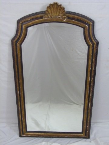 Antique Italian Baroque Style Wood & Gilt Mirror (1 of 2)