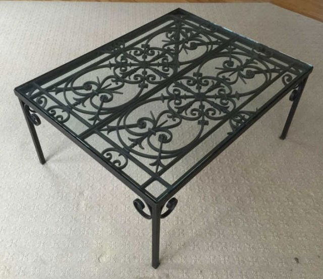 Architectural Salvage Wrought Iron Coffee Table (1 of 4)