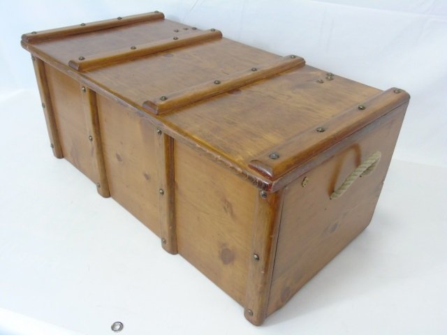 Vintage Carved Wood Trunk / Blanket Chest (1 of 3)