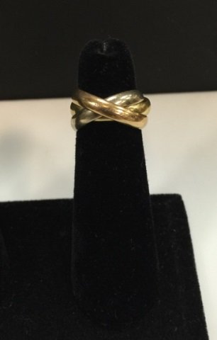 Estate 18kt Gold - Cartier 3 Color Gold Ring (1 of 5)