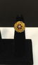 Estate 18kt Yellow Gold Ruby & Diamond Flower Ring - 6