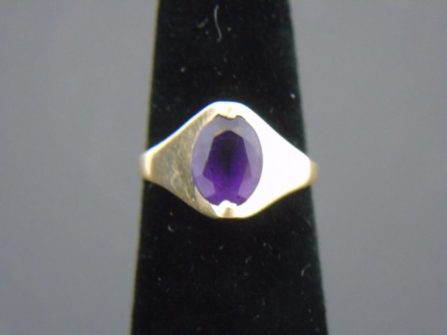 Estate 14k Yellow Gold & Amethyst Ring (1 of 5)