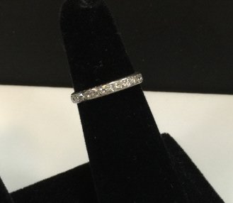 Estate Platinum & Diamond Eternity Band Ring (1 of 4)