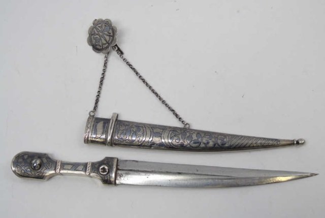 19th Century Imperial Russian Silver Niello Dagger (1 of 6)