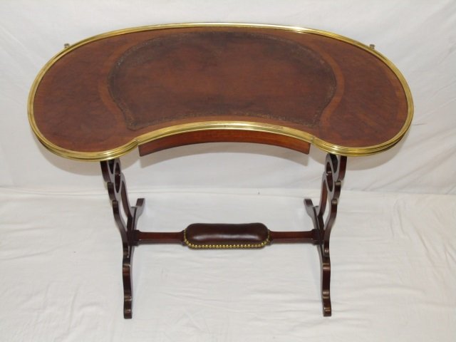 Antique French Marquetry Inlay Kidney Desk (1 of 4)