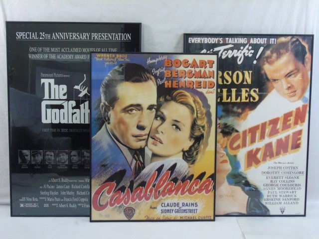 3 Movie Posters Citizen Kane Godfather Casablanca (1 of 6)
