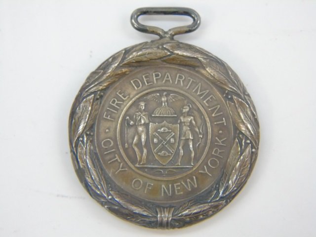 Antique Sterling Silver Fire Dept. Medal / Badge (1 of 2)