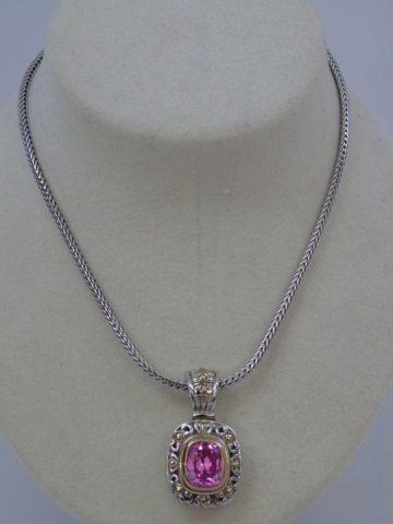 Contemporary David Yurman Style Necklace w/ Pendant (1 of 6)
