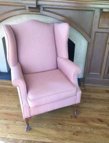 Contemporary Chippendale Style Wing Back Armchair (1 of 3)